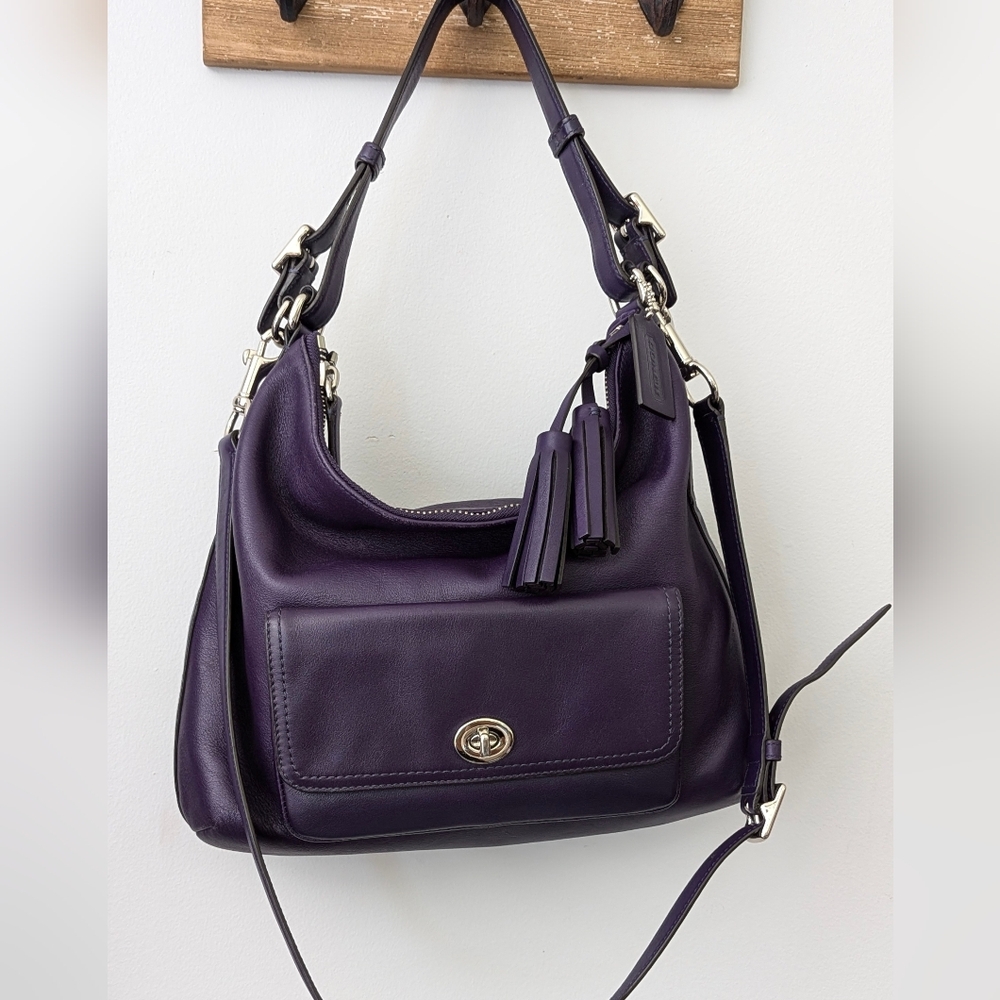 Leather coach purse